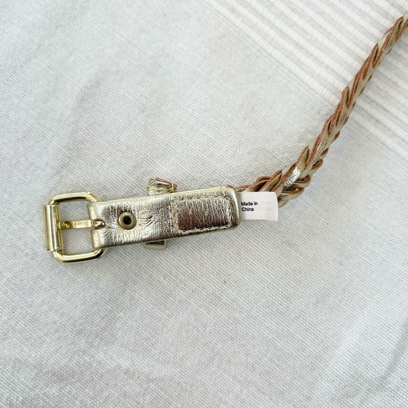 H&M Metallic Gold Braided Women's Belt - Picture 3 of 7